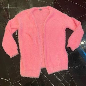 fuzzy cardigan